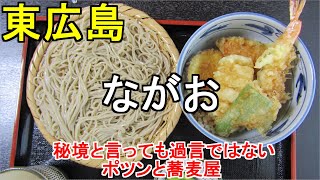 【ながお】東広島、ここは秘境？と思えるくらいの山奥にある蕎麦屋ですが、これが人気、細めの二八蕎麦は腰もあり、香りがとてもいい。これこそ人気の秘密か [upl. by Elleiand107]