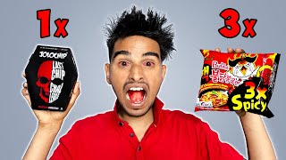 Worlds Spiciest Noodle Challenge 🥵 JOLO CHIPS से तीन गुना ज़्यादा मिर्ची 🍜 [upl. by Dennison]