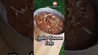 Eggless Banana Cake 🎂 banana teacake shortvideo shorts egglesscake cake fnc youtubeshorts [upl. by Jolda]