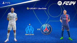 FC 24  Marseille vs PSG  Ligue 1 Uber Eats 2324 Full Match  PS5™ 4K60 [upl. by Adiaros]