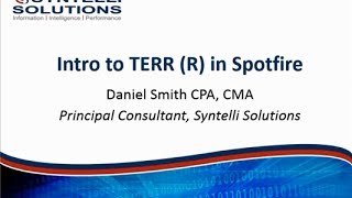 TIBCO Spotfire Best Practices Intro to TERR   Part 1 [upl. by Able]