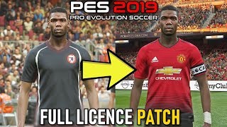 PES 2019 How to Install Official Team Names Kits Logos Leagues amp More [upl. by Niwde143]