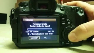 Formatear tarjeta SD  Cámaras CANON DSLR [upl. by Suhsoj]