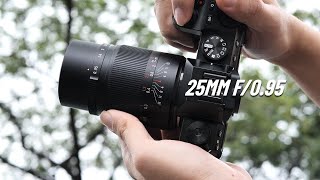 7Artisans 25mm f095 APSC amp M43 Review Lensa [upl. by Sheeran]