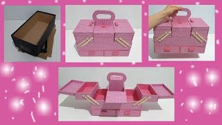 THE BEST DIY ORGANIZER BOX  BEST OUT OF WASTE SHOE BOX [upl. by Eniamert4]