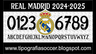 Tipografía Real Madrid 2425 FREE DOWNLOAD [upl. by Nylhsoj800]