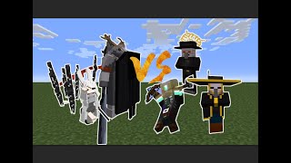 Frostnova amp Patriot vs Apostle the risen Magispeller Masquerader  Minecraft mob battle [upl. by Hnil705]