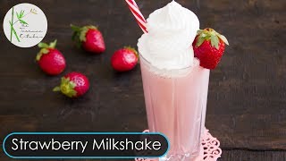 Strawberry Milkshake  Strawberry Ice Cream Milkshake  Milkshake Recipe  The Terrace Kitchen [upl. by Bowen]