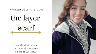 Crochet Scarf The Layer Scarf Fast Paced [upl. by Nawoj482]