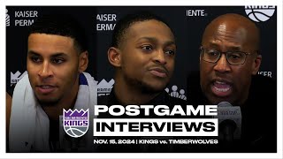 De’Aaron Fox Keegan Murray amp Coach Brown  Postgame Pressers 111524 [upl. by Haerdna139]