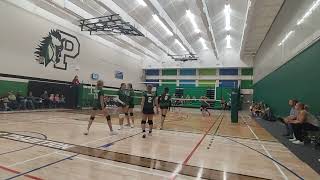 Ponoka Broncs vs Ponoka christian eagle jr B volleyball 2nd set [upl. by Euqinom384]