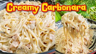 Creamy Carbonara Recipe Budgetfriently Filipino Style Carbonara Recipe [upl. by Kenric]