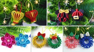 5 DIY Christmas Ornaments Decoration Ideas 2022  Christmas Tree Decoration ideas  Christmas Crafts [upl. by Yendahc]