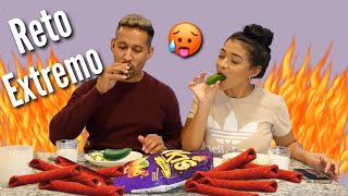 RETO DE TIKTOK  JALAPEÑOS CON TAKIS Y CREAM CHEESE 🔥🥵  Yesmin Vanessa [upl. by Matta]