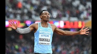 Isaac Makwala wins solo race and reaches 200m final at IAAF World Athletics Championships [upl. by Clarhe]