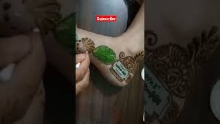 Blade se easy mehndi design viral mehndi trending henna [upl. by Ecnedurp]