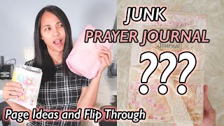 Junk Journal Ideas and Flip Through  Prayer Junk Journaling Page Ideas and Setup for Beginners [upl. by Lux]