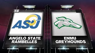 VIDEO ENMU Greyhounds fall to 14 Angelo State Rambelles in four [upl. by Ydolem120]