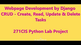 Python Django Webpage  CRUD  Project for Students [upl. by Nahsed126]