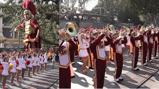 USC Trojan Marching Band  Disneyland Town Center Square  December 2023 [upl. by Anwad]