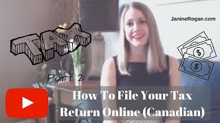 Filing Your Tax Return Online Canada Using Simple Tax Part 2 [upl. by Cobb]