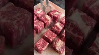 The Wagyu Steak Thats Taking the Internet By Storm Cooking It on a Salt Block  village azercay [upl. by Ahsiakal]