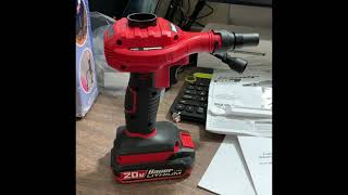 Bauer Cordless 20 Volt High Volume 24 CFM InflatorDeflator Bench Top Blower [upl. by Jaeger]