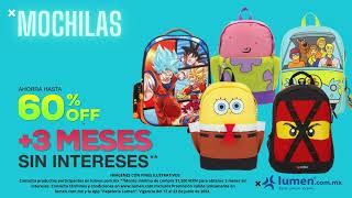 ¡Regreso a Clases con Hasta 60 OFF en Mochilas para Niños en Papelería Lumen 🎒🚀🛒 [upl. by Ayo240]