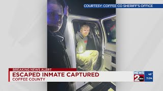 Escaped inmate out of Coffee County captured [upl. by Daukas]