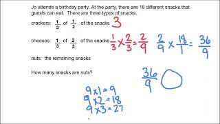 Fractions  Word Problem [upl. by Aicilf609]