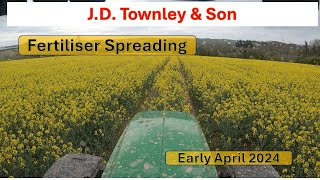 Spreading Fertiliser  JD Townley amp Son  April 24 [upl. by Heman]