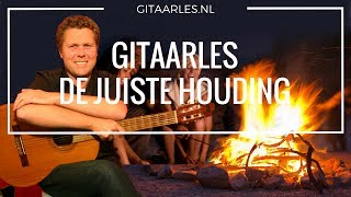 Gitaarles houding bij het gitaar leren spelen [upl. by Kerrie]