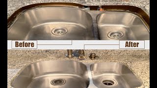 How To Fix Fallen Undermount Sink Under Granite Countertop DIY 2022 [upl. by Eiduj]