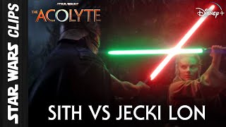 Sith Lord Qimir vs Jedi Padawan Jecki Lon  Star Wars Clips [upl. by Namdor764]