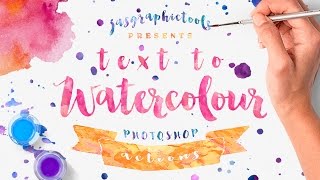 Give your Text Vectors and Shapes a Watercolour Effect Using Actions amp Layer Styles [upl. by Euqirdor]