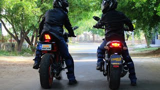 Ducati Scrambler800Cc Vs KTM RC 390  Drag race [upl. by Esirrehc212]