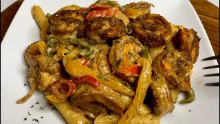 BEST OXTAIL RASTA PASTA EASY HOMEMADE RECIPE HOW TO COOK JAMAICAN OXTAIL RASTA PASTA [upl. by Wrdna438]