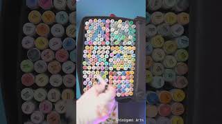 ASMR Unboxing ART MARKERS Ohuhu 216  shorts satisfying asmr art ohuhumarkers [upl. by Idnis]