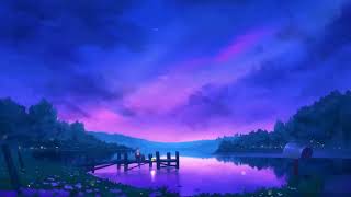 Ethereal Twilight Purple Anime Sky Relaxing LofiMusic  HD [upl. by Watt341]