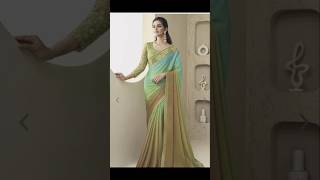 MITERA GREEN amp BROWN OMBER SEQUINNED Pure CHIFFON SAREE shorts shortfeed viral [upl. by Sulienroc]