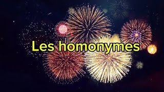 Les homonymes [upl. by Roos]