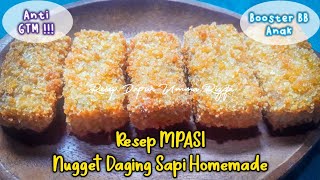 Resep MPASI  Resep Nugget Daging Sapi Homemade  Booster BB Anak [upl. by Valley]