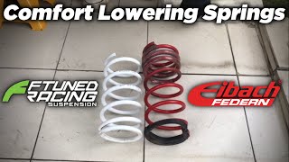 Installing Ftuned CLS  Comfort Lowering Springs  Myvi [upl. by Ellenahc]