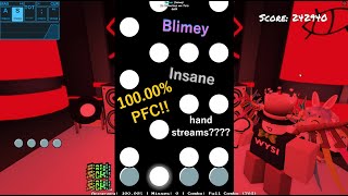 Roblox Funky Friday  Blimey Insane 10000 3rd ever RIGHT side PFC Perfect Combo  Silicosis [upl. by Aicatsan]