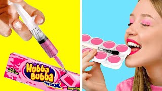 FUNNY WAYS TO SNEAK YOUR CANDIES ANYWHERE  Genius Foods Hacks And Tricks By 123 GO [upl. by Sylvester]