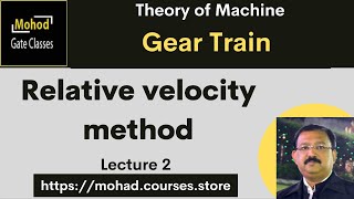 Gear Train 02  Relative velocity method for Epicylic gear train Numerical 1 [upl. by Yrannav]