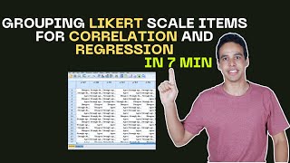 Grouping Likert scale items for correlation and regression tests with interpretation [upl. by Kalin809]