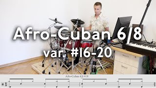 AfroCuban 68 Rhythms on Drumset 16–20 Bembe Nanigo [upl. by Melliw]