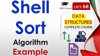 L68 Shell Sort Algorithm  Example  Data Structures Lectures in Hindi [upl. by Letnahc]