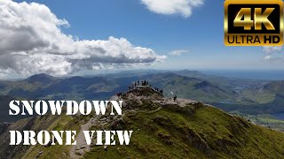 Snowdown  The Llanberis Path 9 miles145 km both ways  Drone view [upl. by Ailelc]